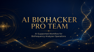 Futuristic biohacking AI interface design